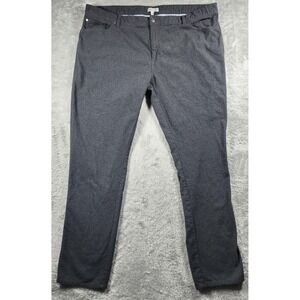 Peter Millar Pants Mens 44x34 Gray Stretch Khakis Tapered Casual Business Travel